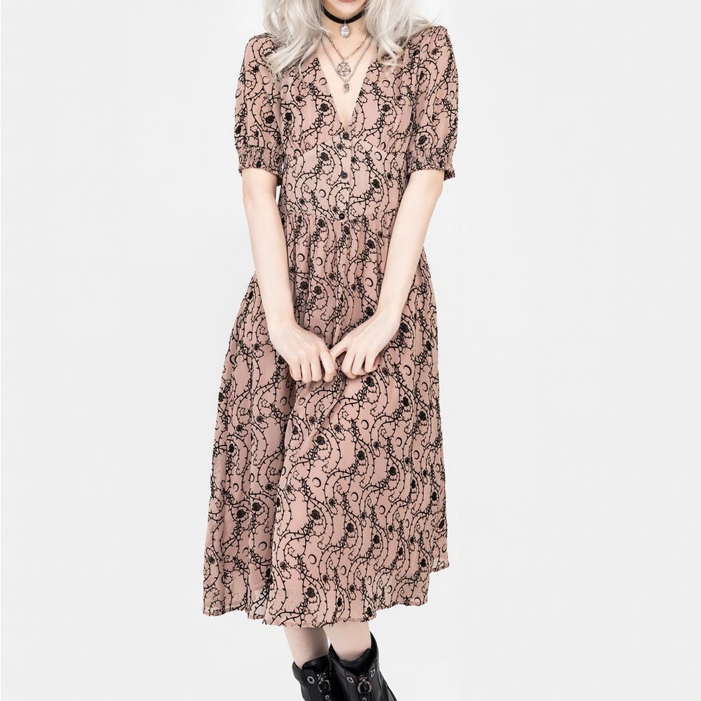 Disturbia Rosethorn Corset Midi Dress NWT US 10 - Picture 7 of 12